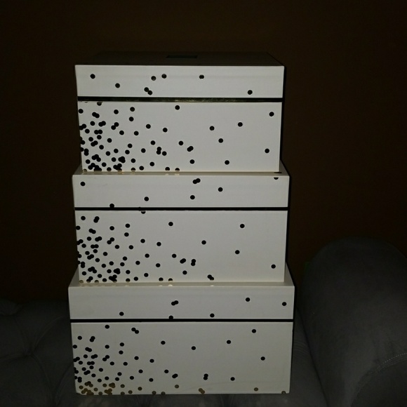 Kate spade confetti dot nesting box set of 2 only - Picture 3 of 6